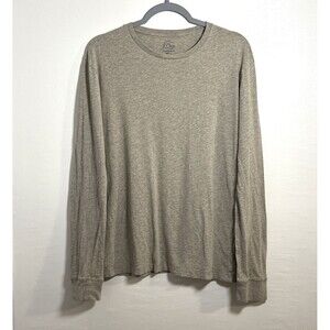 J. Crew Men's The Broken-In Tee Tan Long Sleeve Shirt Size Medium Casual